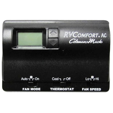 Coleman-Mach Coleman-Mach 8330-3462 Wall Mount Digital Thermostat - 12VDC, Cool Only, Plugs, Black 8330-3462